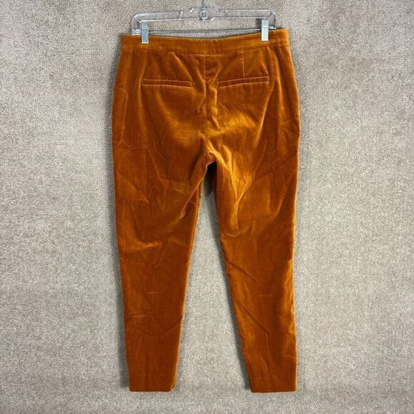 Equipment Burcet Pants Womens Size‎ 6 Sugar Almond Velvet Skinny Ankle Trouser - Picture 9 of 12